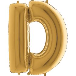 Balónek zlatý písmeno D 102cm