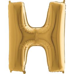 Balónek zlatý písmeno  H 102cm