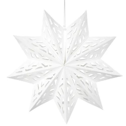 Hvězda papírová bílá 50 cm 1 ks