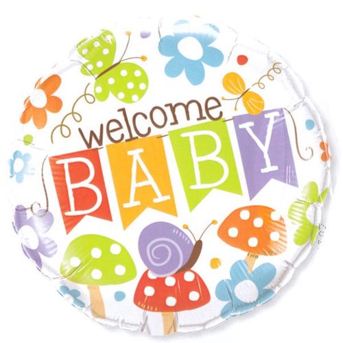Balónek fóliový Welcome Baby 18"