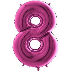 Balón fóliové číslo růžové 8 102 cm