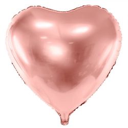 BALÓNEK fóliový srdce růžové zlato 61cm 1ks