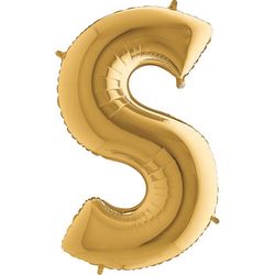 Balónek zlatý písmeno  S 102cm