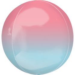 BALÓNEK fóliový ORBZ koule Ombré růžovo-modrá