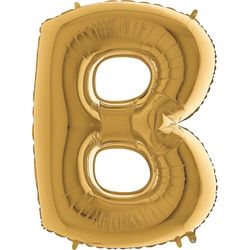 Balónek zlatý písmeno B 102cm