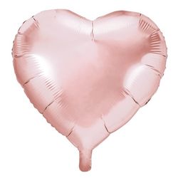 BALÓNEK fóliový Srdce růžové zlato 45cm