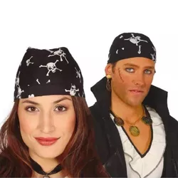 Pirátský šátek s lebkami 1 ks