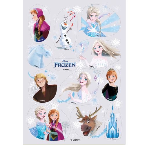 Dekorace z fondánového listu na dort Frozen II - k vystřižení