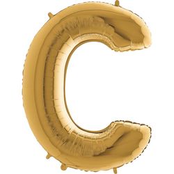 Balónek zlatý písmeno C 102cm